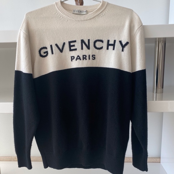 Givenchy black two tone cashmere sweater size S - Picture 8 of 12